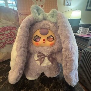 Baby Three BB3 400% Purple Bunny LONG EARS, GORGEOUS GLITTER EYES & TONGUE!